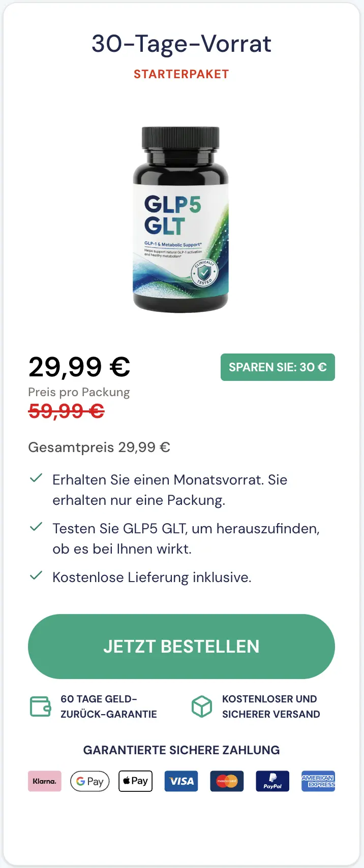 GLP5 GLT 1 Flasche Starter